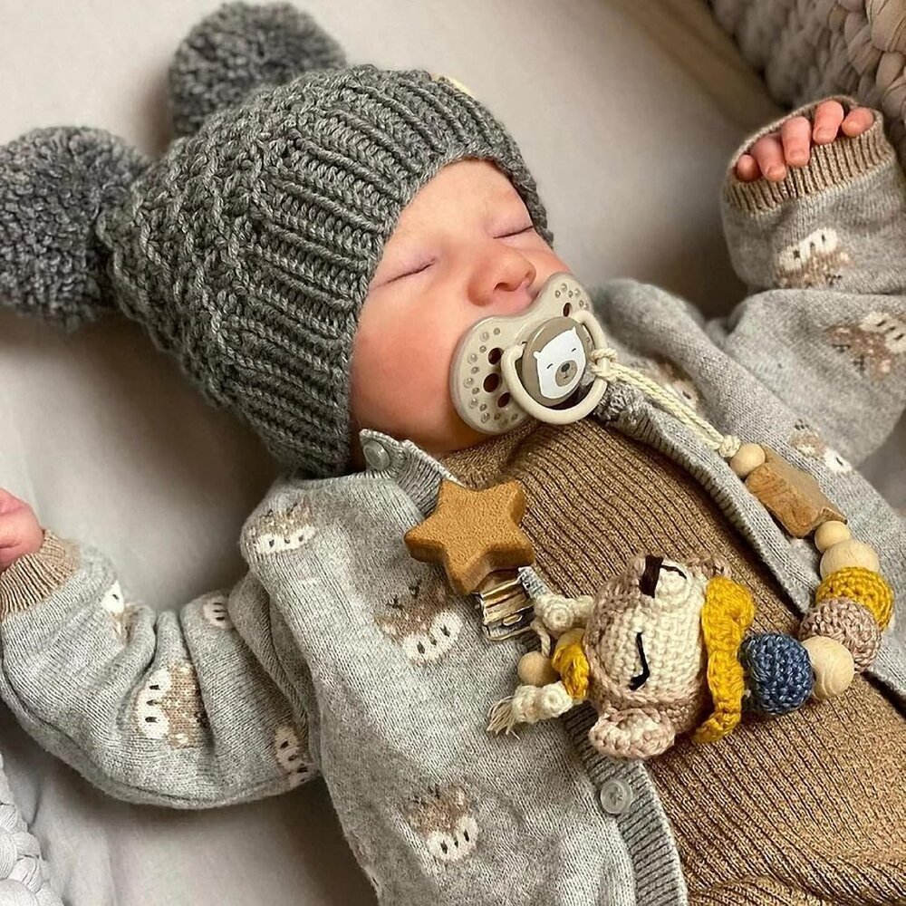 💫 Reborn Baby Boy Grey Soft Full Body Realistic Real Life Toy Accessories Kids